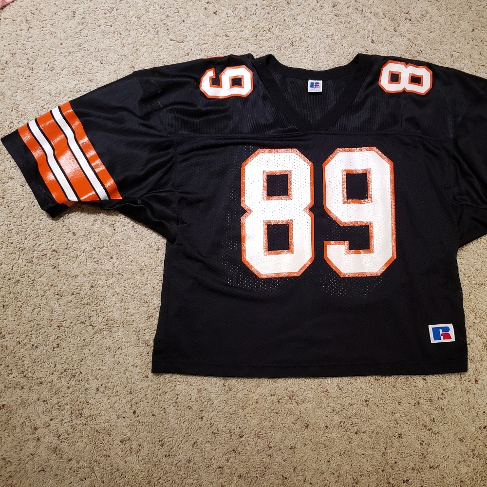 Vintage Black and Orange Football Lacrosse Jersey
